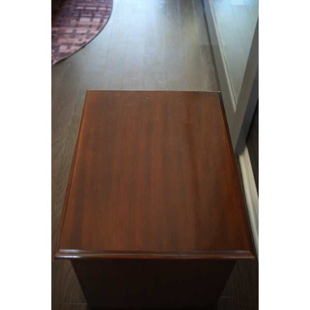 Wood Vintage Drexel "18th Century Collection" Mahogany 4-Drawer Nightstand For Sale - Image 7 of 8