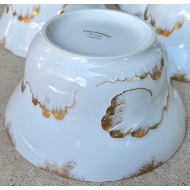 Circa 1900/1903 Theo Haviland Art Nouveau-Style Limoges Gold Gilt on Fine Porcelain China Berry Bowls - Set of 6 For Sale - Image 16 of 18