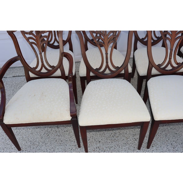 Wood 8 Chippendale Style Vintage Henredon Dining Chairs B Bo For Sale - Image 7 of 15