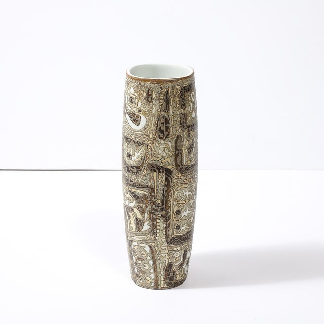Mid-Century Modernist Ceramic Vase by Johanne Gerber for Royal Copenhagen For Sale - Image 10 of 12