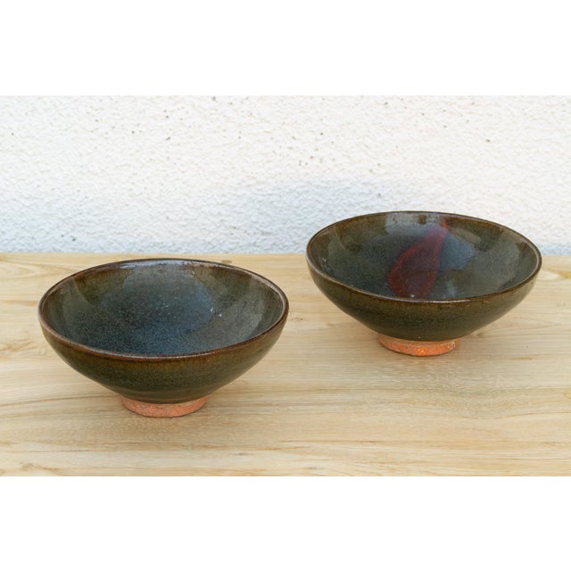1970s Set of 2, Song Dynasty Style Tenmoku Bowls For Sale - Image 5 of 6