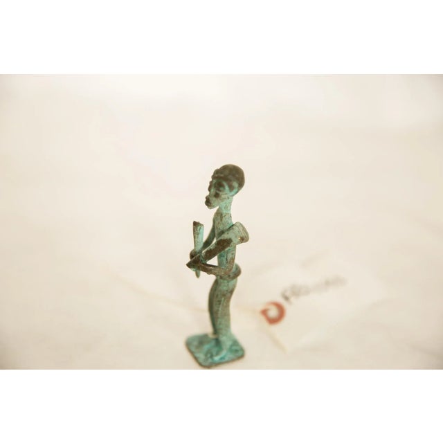 1970s Vintage African Oxidized Copper Male Farmer For Sale - Image 5 of 6