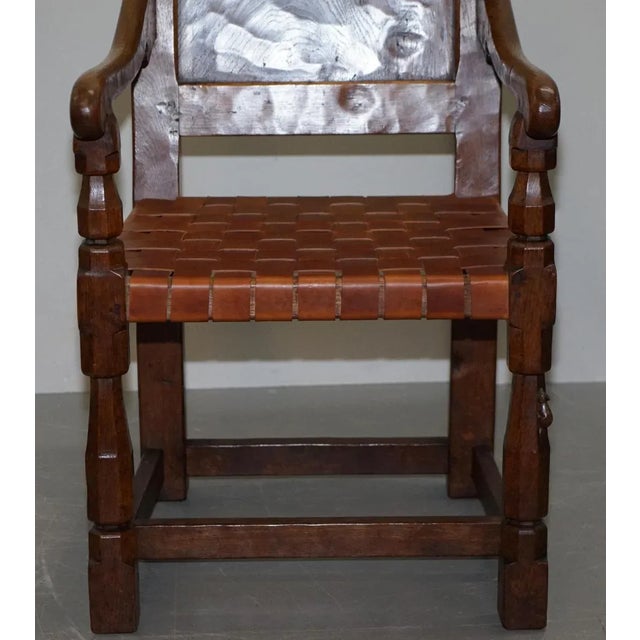 Burr Oak Dining Chairs by Robert Mouseman Thompson, 1930s, Set of 6 For Sale - Image 10 of 18