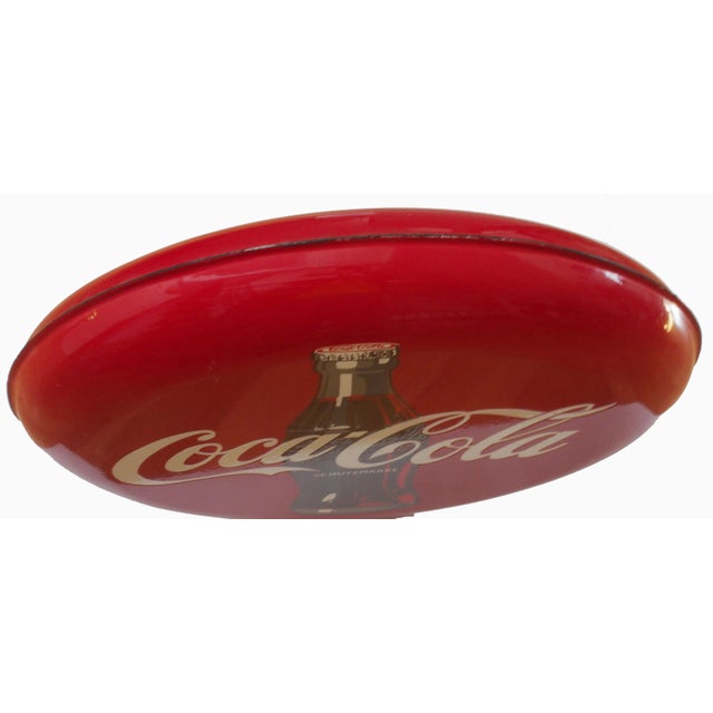 1960s Large Double-Sided Coca Cola Enameled Sign, 1960s For Sale - Image 5 of 12