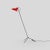 Vv cinquanta floor lamp design by vittoriano viganò this version is with red lacquered reflector and black frame. The vv...