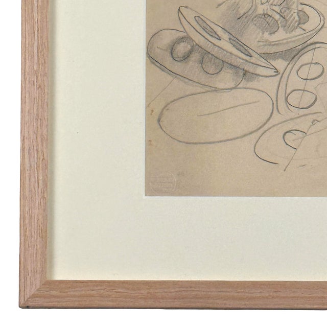 Stanley Spencer (British, 1891-1959) - “Detail Study for Plumbers” Graphite on Paper (Ca. 1938) For Sale - Image 4 of 6