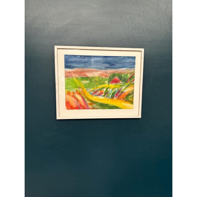 Lars Bertle, Mot Berget, 1987, Watercolor on Lithograph, Framed For Sale - Image 8 of 13