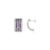 Not Yet Made - Made To Order Amethyst Multi-Line Bar Earrings With Zircon Accents in 925 Silver, A Pair For Sale - Image 5 of 9