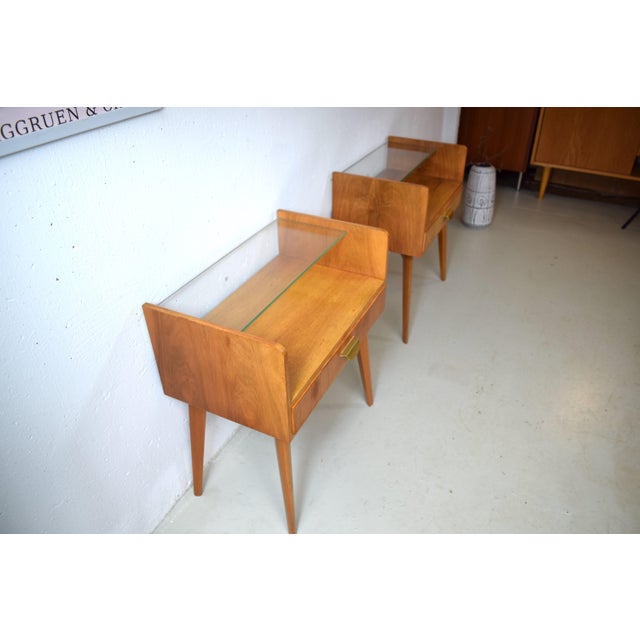 Mid-Century Modern Bedside Tables by Helmut Magg for WK Möbel, 1950s, Set of 2 For Sale - Image 3 of 9