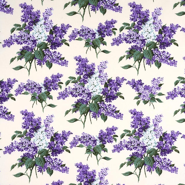 2020s Schumacher x Johnson Hartig Proust's Lilacs Fabric in Purple For Sale - Image 5 of 5