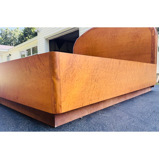 Vintage 1980s Custom Birdseye Maple King Size Bed For Sale - Image 10 of 12