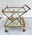 Gold Italian Hollywood Regency Gilt Gold Faux Bamboo Rolling Bar Cart For Sale - Image 8 of 12