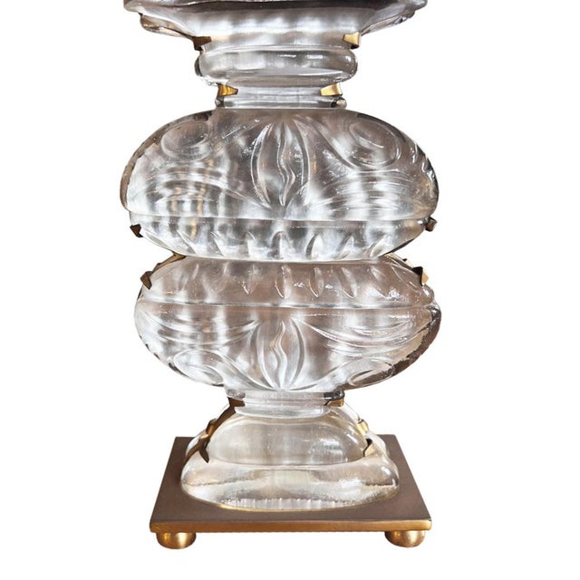 Glass Table Lamps with Urns from Maison Baguès, 1950s, Set of 2 For Sale - Image 4 of 5