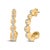 Contemporary Gold Vermeil Diamond Accent Bold Earrings, Pair For Sale - Image 3 of 4