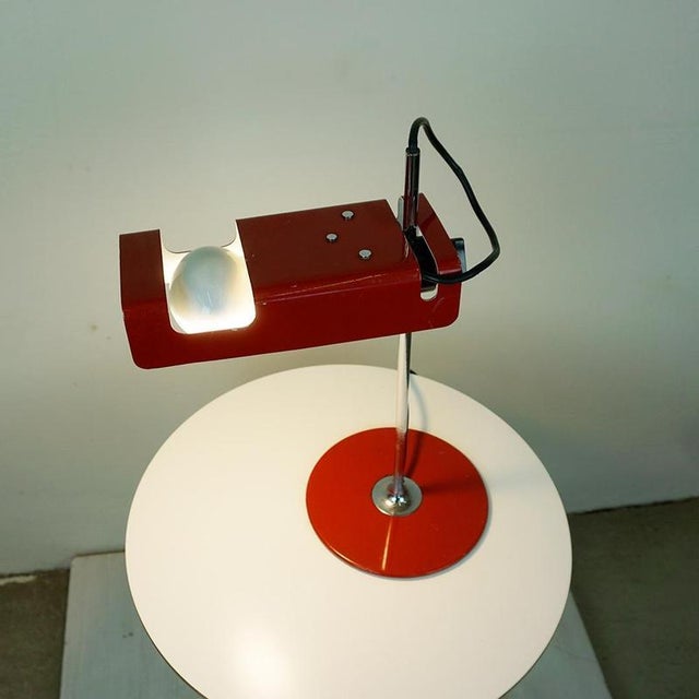 Red Spider Table Lamp attributed to Joe Colombo for O-Luce, Italy, 1960s For Sale - Image 12 of 16