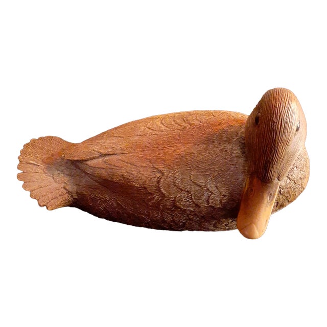 1980s Chalkware Duck Figurine For Sale