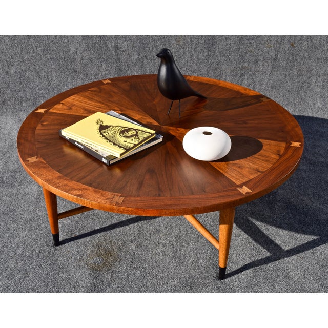 Vintage Lane MidCentury Modern Round Walnut Coffee Table Chairish