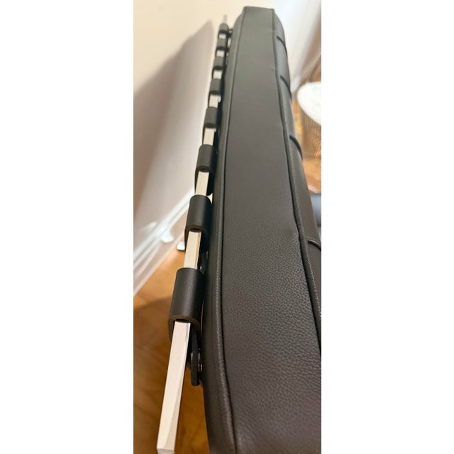 Modern Knoll Barcelona Chair - Acqua Leather - 2025 - Black - As-New For Sale - Image 3 of 5