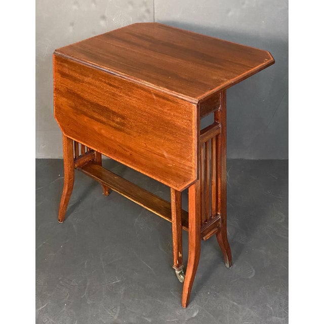 English English Drop-Leaf Sutherland Table of Mahogany Attributed to Spillman & Co. For Sale - Image 3 of 9