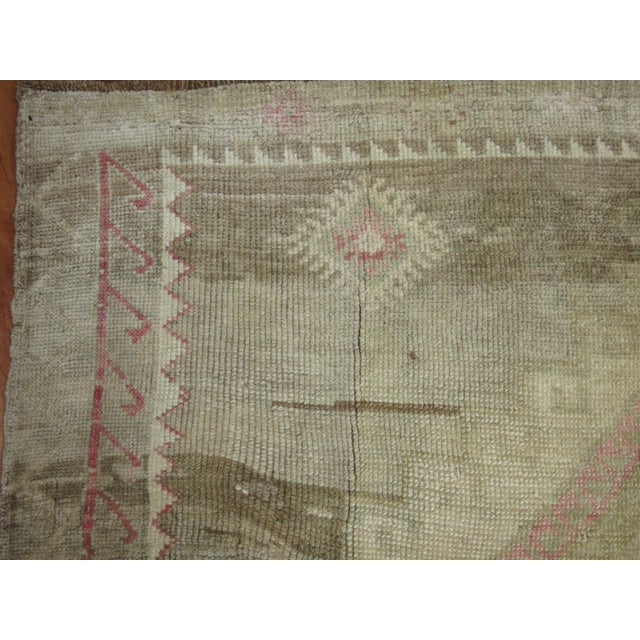 Mid 20th Century Zabihi Collection Turkish Geometric Room Rug For Sale - Image 5 of 9