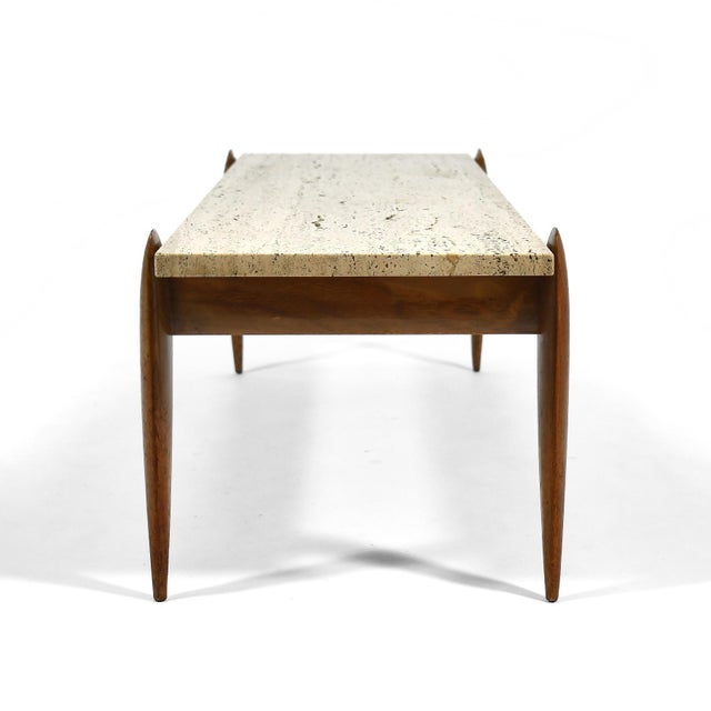 Mid 20th Century Gio Ponti Travertine Coffee Table For Sale - Image 5 of 11