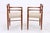 Rare set of two vintage armchairs by Henry W. Klein for Bramin, crafted from warm teak wood with distinctively shaped...