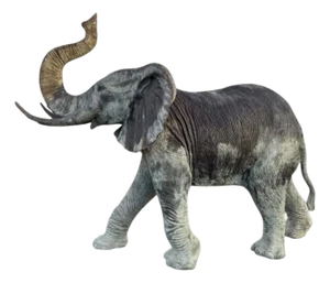 Life-Size Bronze Elephant Sculpture, 1990