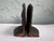 Copper Vintage Cast Iron “The Angelus” Bookends After Jean-François Millet – Pair With Original Bronzed Finish For Sale - Image 8 of 8