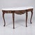Wood Italian French Louis XV Style Carved Mahogany & Marble Top Demilune Console Tables - Pair For Sale - Image 7 of 8
