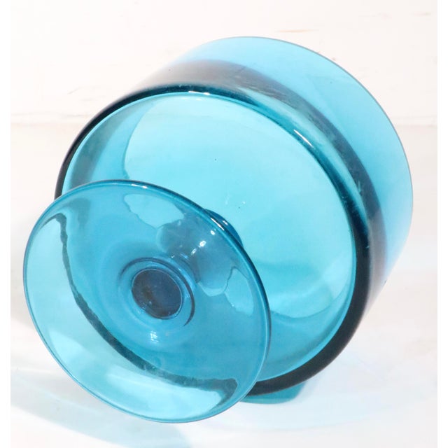Mid-Century Modern Mid 20th Century Pedestal Bowl Made in Poland by Krosno For Sale - Image 3 of 8