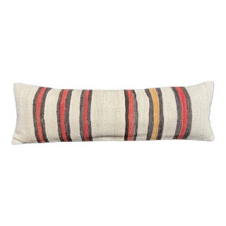 Turkish Hemp Pillow Cushion Natural Beige Brown Cushion Cover 14x45 For Sale