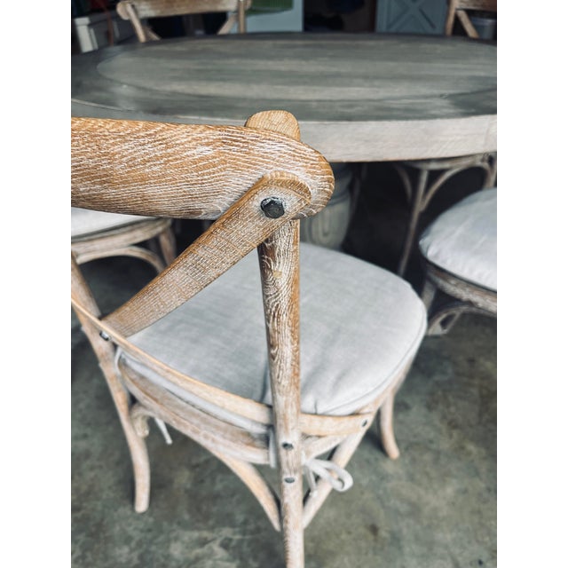 Restoration Hardware Solid Wood Table and Chairs Set of 6 Chairish