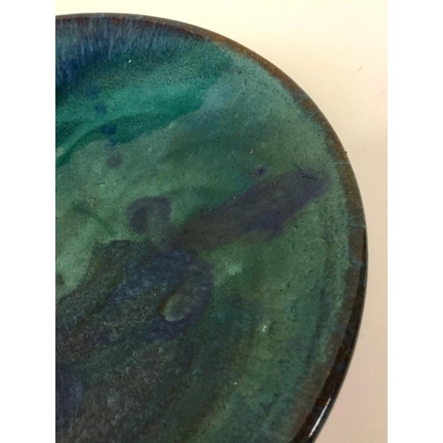 Abstract Artisan Clay Ceramic Low Bowl For Sale - Image 9 of 11