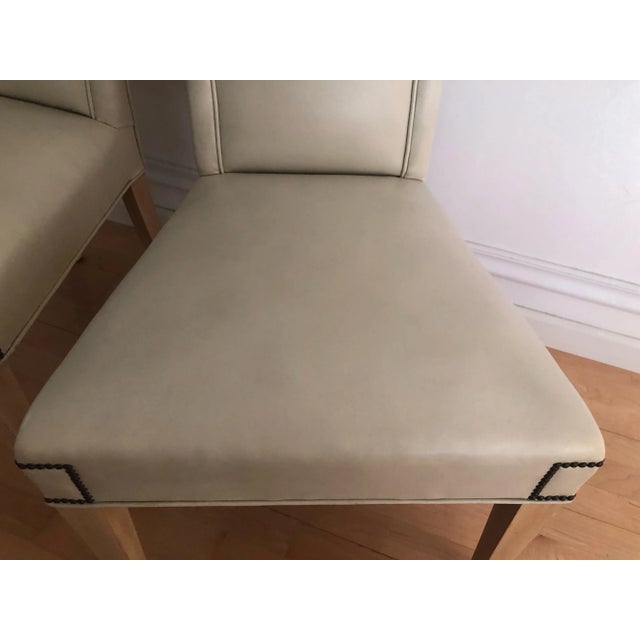 Late 20th Century Italian Pair High Back Accent Chairs For Sale - Image 5 of 8