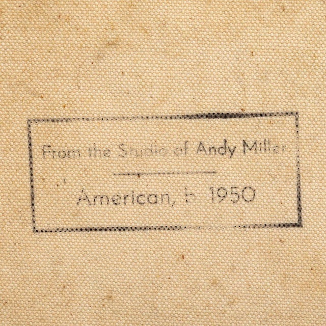 Late 20th Century Andy Miller Abstract Composition Oil on Canvas For Sale - Image 5 of 5