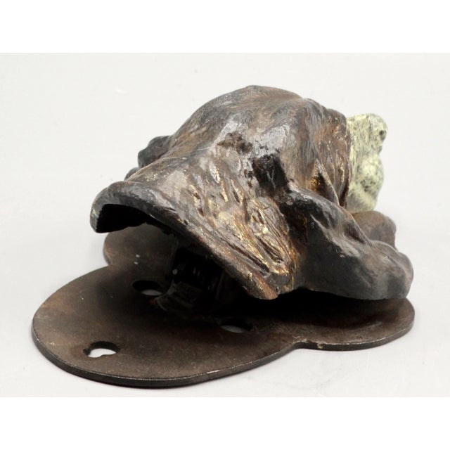 Early 20th Century Antique Cold Painted Vienna Bronze Hound Dog Note Clip For Sale - Image 5 of 11