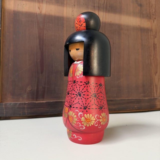 1980s Vintage Sōsaku Kokeshi by Kazuo Takamizawa, 1980s For Sale - Image 5 of 9