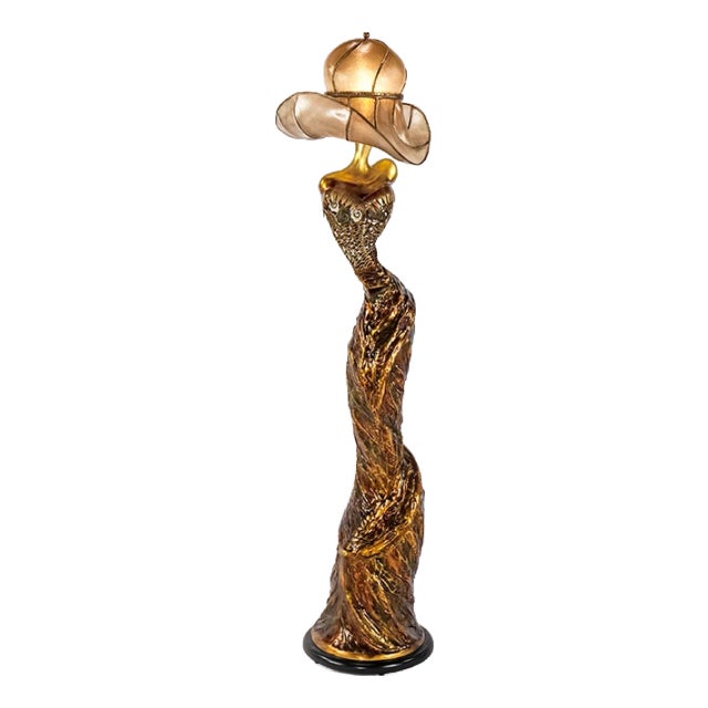 Artmax Woman in Hat Statement Floor Lamp For Sale