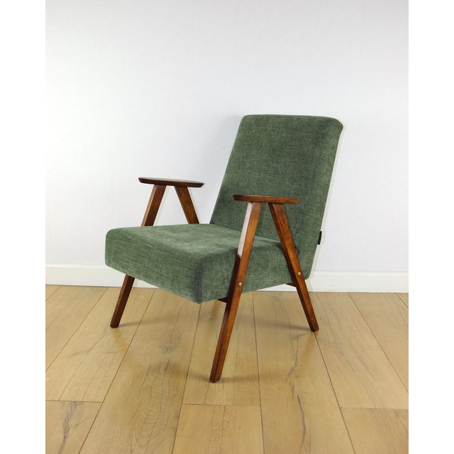 Green Olive Structural Armchair in the style of Chierowski, 1970s For Sale - Image 9 of 10
