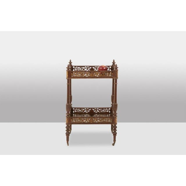 Small Napoleon III Side Table with Japanese-Style Lacquer For Sale - Image 3 of 8