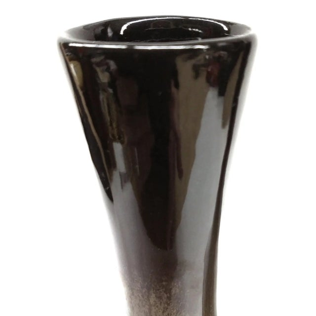 Mid-Century Modern Artisan Mottled Ceramic Vases- A Pair For Sale - Image 3 of 11