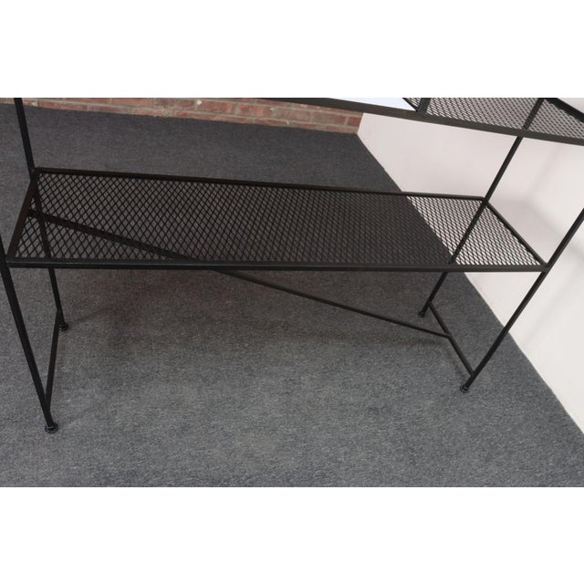 Mid-Century American Modern Iron Shelving Unit / Etagere by Freda Diamond For Sale - Image 17 of 18