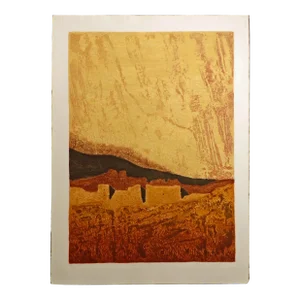 1980s Martha Slaymaker "Anasazi, the Ancient Ones" Signed Numbered Collagraph Western