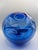 William Worcester Glassworks Signed 1987 Studio Art Glass Vase Cobalt Blue For Sale - Image 12 of 13