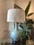 Chinoiserie Late 20th Century Celadon Embossed Dragon Porcelain Table Lamp, Newly Rewired With Custom Linen Drum Shade For Sale - Image 3 of 7