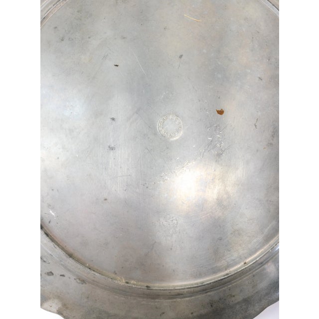 Metal Early 20th Century Art Nouveau Pewter Charger Tray by Kayserzinn For Sale - Image 7 of 8