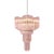 Murano Glass Sputnik Pink Quadriedro Spyral Italian Chandelier For Sale