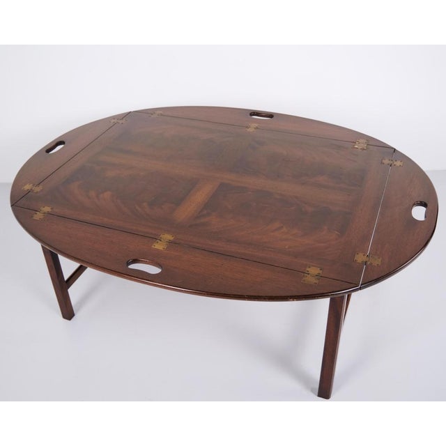 Vintage Coffee Table in Mahogany with Brass Fittings, 1930s For Sale - Image 3 of 12