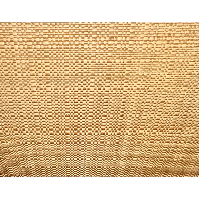 Custom Raffia Daybed With White Linen Cushion by Danny Cannon Custom Upholstery For Sale - Image 4 of 4