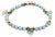 Protective Evil Eye Heart Charm Blue Crystal Beaded Anklet For Sale